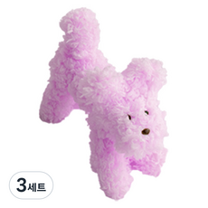 yarna 모루 강아지 놀아줘멍 인형 만들기 1마리 DIY 패키지 + QR동영상 세트, 12 연보라, 3세트