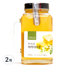 올가홀푸드 1+등급 아카시아꿀, 2개, 1.1kg
