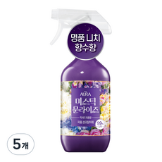 아우라 퍼퓸 섬유탈취제 미스틱 문라이즈 본품, 490ml, 5개