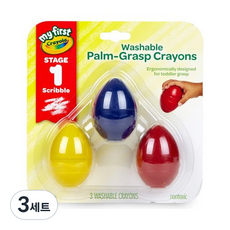 Crayola 繪兒樂 雞蛋型水性蠟筆, 3 種顏色