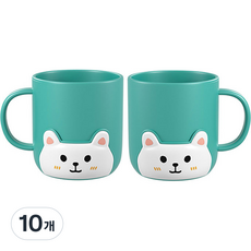 THE ZAKKA 繽紛多彩貓咪漱口杯, 綠色, 10個