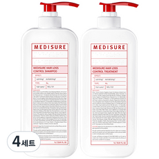 MEDISURE 強健髮根洗髮精 1000ml+潤髮乳 1000ml, 4組