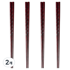 原木漆藝小鈴鐈筷子 4入, 單品, 2個, 單一顏色