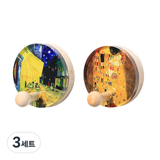 꼭꼬핀 아트 자석 부착형 2종 세트, 고흐 밤의 카페테라스+클림트 키스, 3세트