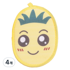 스카위즈 2 in 1 부드러운 바디 스크러버, 옐로우, 1개입, 4개