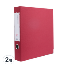 Alpha mall Web D型環活頁夾 A4 3孔 5cm AB949-7, 紅色, 2個