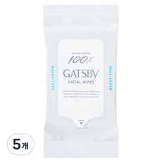 GATSBy 臉部用潔面濕紙巾 保濕型, 5個, 42枚入