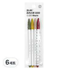monAmi Plus Pen 4色組 Maple 0.4mm, 6套, 混合色