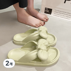 데이소이 러블리 리본 거실화, 그린, 2개