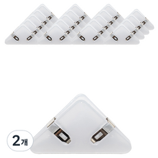 minhwashop 圓角夾 一般 白色 I230052C, 2個, 20入, 5 x 3 cm