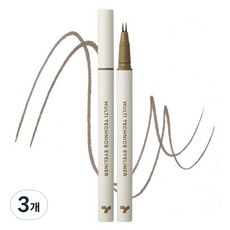 토니모리 아이톤 멀티 테크닉스 아이라이너 0.6g, 3개, 05뮤트브라운