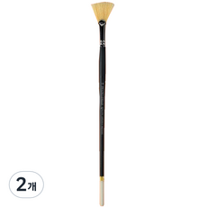 부채모양의 오일 수채화 붓 08, 2개, 12호