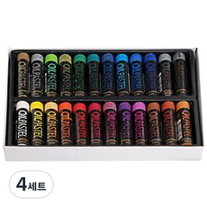 문교 메탈릭 오일 금속 파스텔 세트, 24색, 4세트