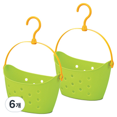 이노마타 아이비 빨래집게 보관함 3119, 그린, 6개