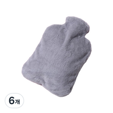 에이비엠코리아 보온 물주머니 그레이 1L, 6개