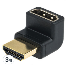 Coms HDMI M to HDMI F 上彎延長轉接頭, 3個, JA019