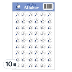 슈퍼쌤 아이라이크 칭찬원형스티커 엄지척, 10개, 6개입