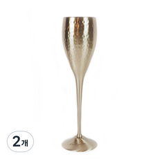 르쿠퍼 황동 수제 와인 샴페인 잔, 2개, 300ml