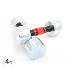 파워헬스 3중 크롬 도금 프로 아령, 3kg, 4개