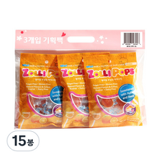 Jolly Pop 無糖棒棒糖橙, 40g, 15袋