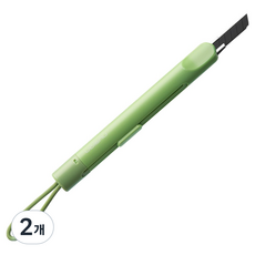 누사인 스트랩 자동잠금 안전 슬라이딩 커터칼, Green, 2개