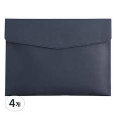 東亞PMS A4文件夾 軟皮手拿包, 4個, 海軍藍