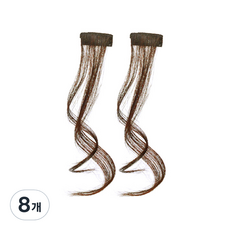 하이유니 미니 사이드 뱅 앞머리 헤어피스 25cm, 라이트브라운, 8개