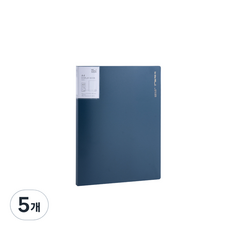 누사인 파스텔 모던 클리어 파일 40매, 5개, 네이비