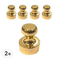 一貼即用免鑽孔磁吸式掛架 5入, 金色, 2個