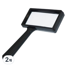 코살루 손잡이형 사각 돋보기 블랙, 2개