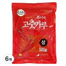 복이네먹거리 중국산고춧가루 보통 매운맛 떡볶이 소스용 상, 6개, 500g