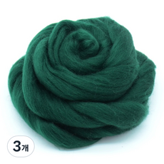 올댓위빙 위빙 마크라메용 펠트실 50g, 15다크그린, 3개