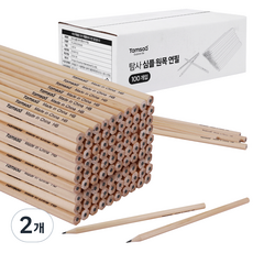 탐사 심플 원목 연필 100개입, 원목색, 2개
