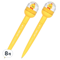 포포팬시 흔들흔들 에비팝 워터볼펜 0.5mm, 옐로우, 8개