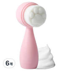 올웨일리 클린 세안 클렌징 실리콘 미세모 브러쉬 TSP2505, 6개, 핑크