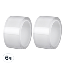 Khohimo 多用途矽膠雙面膠帶 5cm x 3m 4W113, 透明, 6個