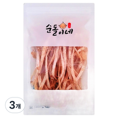 순돌이네 쫄바디오징어 마른오징어 스틱 채, 3개, 150g