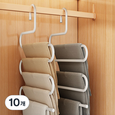 미누네 스텐 바지걸이, 화이트, 10개