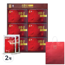 천제명홍삼 6년근 진홍삼액 골드 + 쇼핑백, 2개, 1.8L