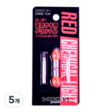 NIKEN 바다낚시용 전자케미 RED + 배터리, 5개