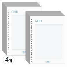 PLEPIC Fresh 彩色便條本 補充內頁 方格, 4個, 30入