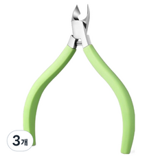올웨일리 스트링 네일 니퍼 각질제거 큐티클 가위 TSP2652, 3개, 그린