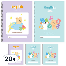 Tamsaa 寬行距國小英語活頁筆記本 5本1組, 20個, 混色