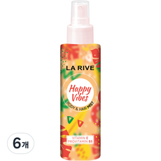 라리브 해피 바이브스 퍼퓸 바디 앤 헤어 미스트, 200ml, 6개