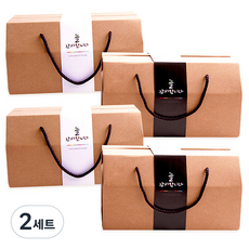 Bom91 繩提把多用途手提盒 4號 4入 + 永遠感謝您 紙腰帶 4入, 混合顏色, 2套