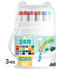 Tamsaa 小熊盒沐浴遊戲浴室蠟筆組, 3套, 24色