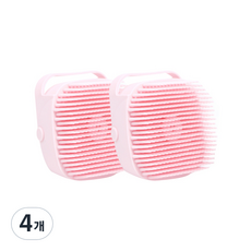 실리콘 마사지 샤워 브러쉬 80 x 88 x 57 mm DC-011, 핑크, 4개, 1개입