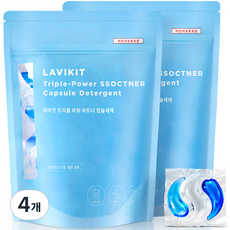 라비킷 트리플 파워 쏙트너 캡슐세제, 30개입, 4개