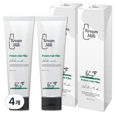 크림밀크 단백질 극손상모 고영양 헤어 필러, 80ml, 4개