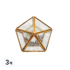 The Ipeum黃金玻璃五角迷你珠寶盒 EP-0306, 金色, 3個